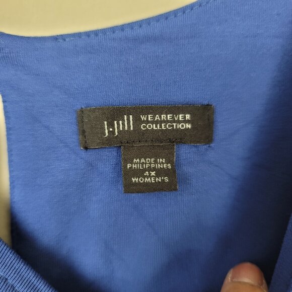 J Jill Wearever Collection Short Sleeve Scoop Neck Swing Dress - Picture 8 of 10